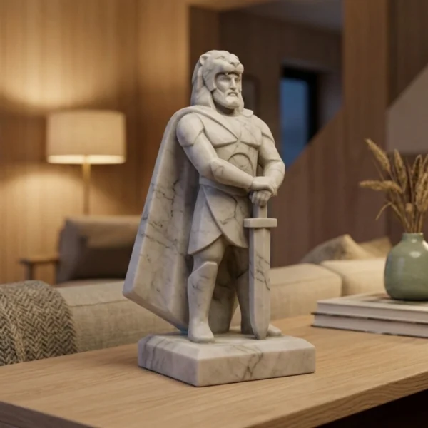 Rostam Heykeli – Soğuk Döküm Mermer (Pers Mitolojisi)