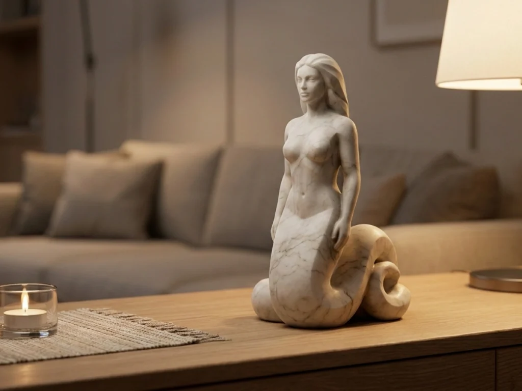 Şahmeran Heykeli – Soğuk Döküm Mermer