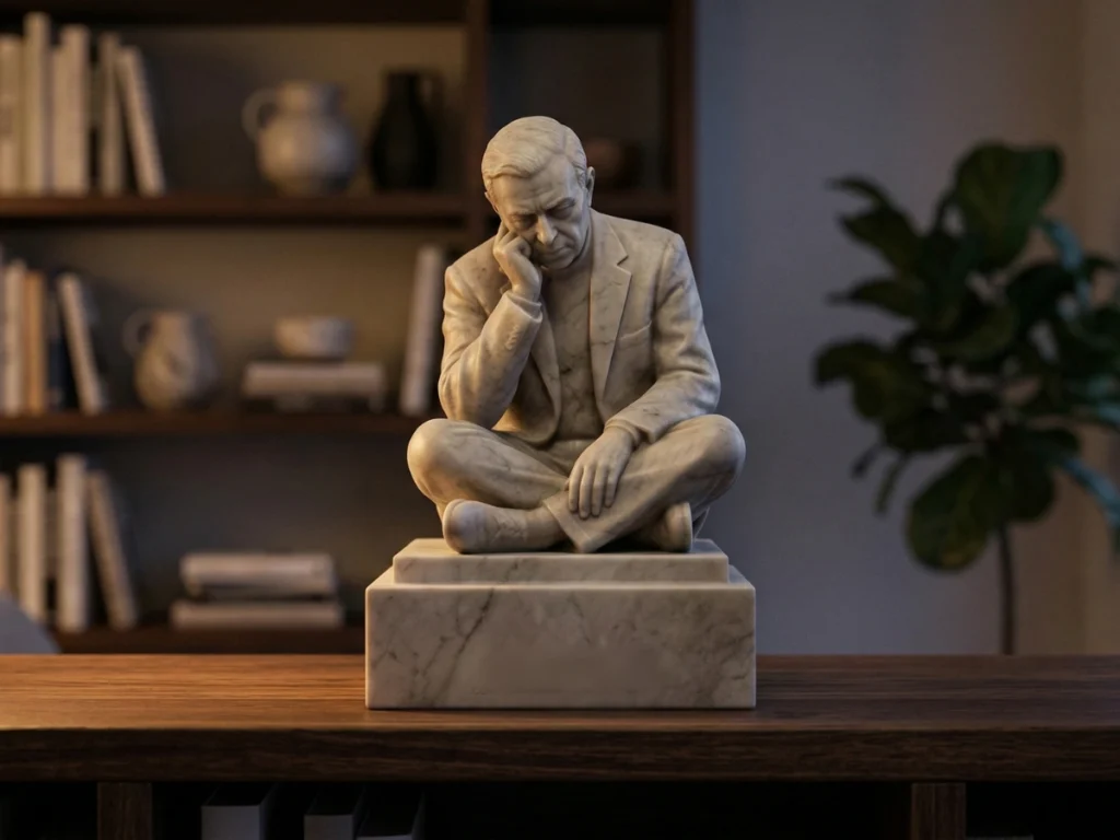 Sartre Heykeli - Varoluşçu Filozof ve Yazar (Soğuk Döküm Mermer)