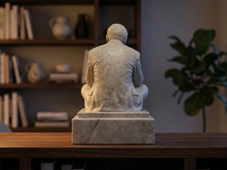 Sartre Heykeli - Varoluşçu Filozof ve Yazar (Soğuk Döküm Mermer)