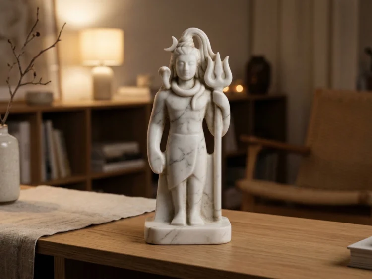 Shiva Heykeli – Soğuk Döküm Mermer (Hindu Mitolojisi)