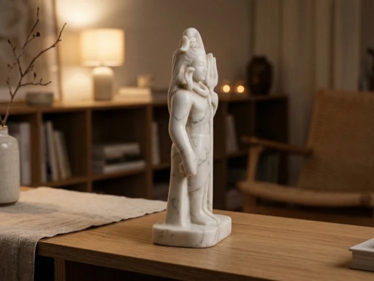 Shiva Heykeli – Soğuk Döküm Mermer (Hindu Mitolojisi)