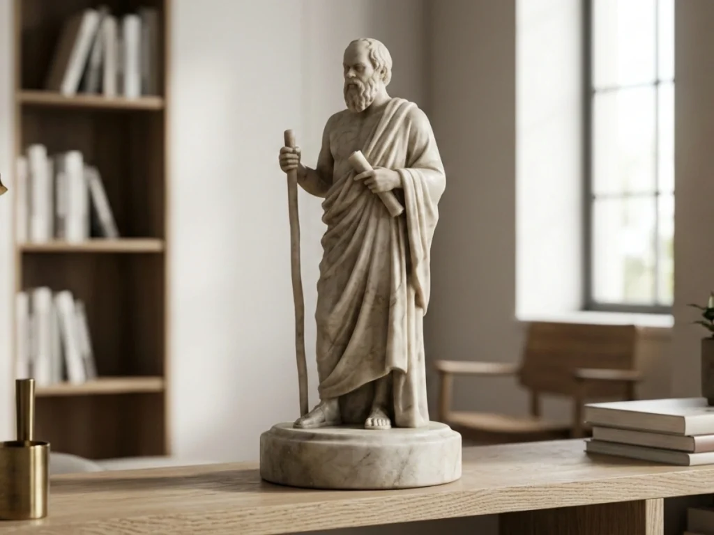 Sokrates Heykeli - Antik Yunan Filozofu (Soğuk Döküm Mermer)
