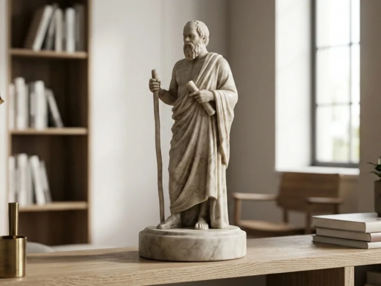 Sokrates Heykeli - Antik Yunan Filozofu (Soğuk Döküm Mermer)