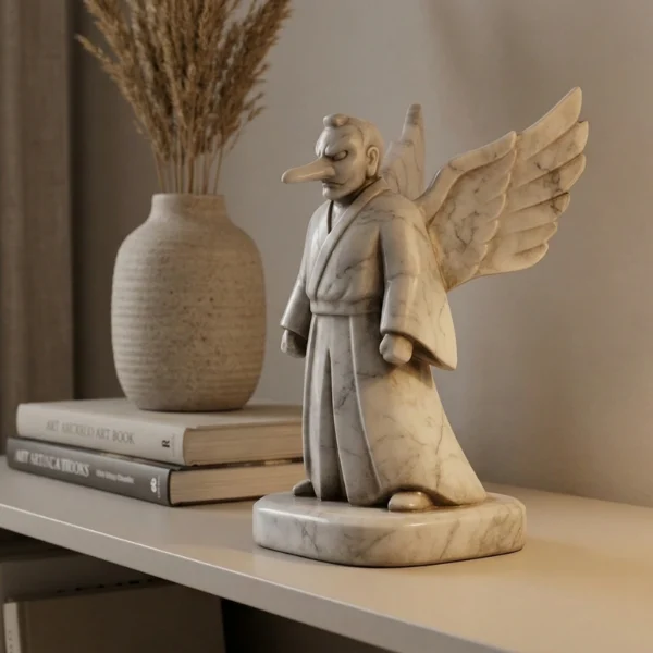 Tengu Heykeli – Soğuk Döküm Mermer (Japon Mitolojisi)