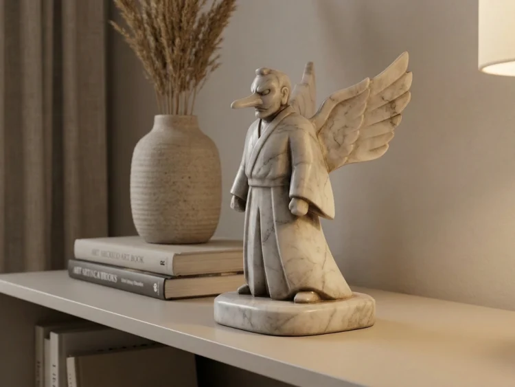 Tengu Heykeli – Soğuk Döküm Mermer (Japon Mitolojisi)