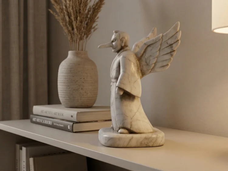 Tengu Heykeli – Soğuk Döküm Mermer (Japon Mitolojisi)