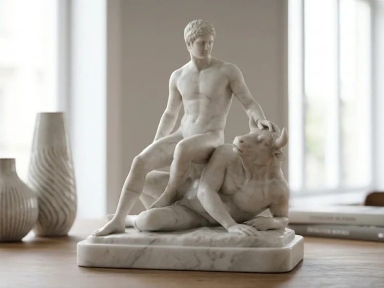 Theseus ve Minotor (Theseus and the Minotaur) Heykeli