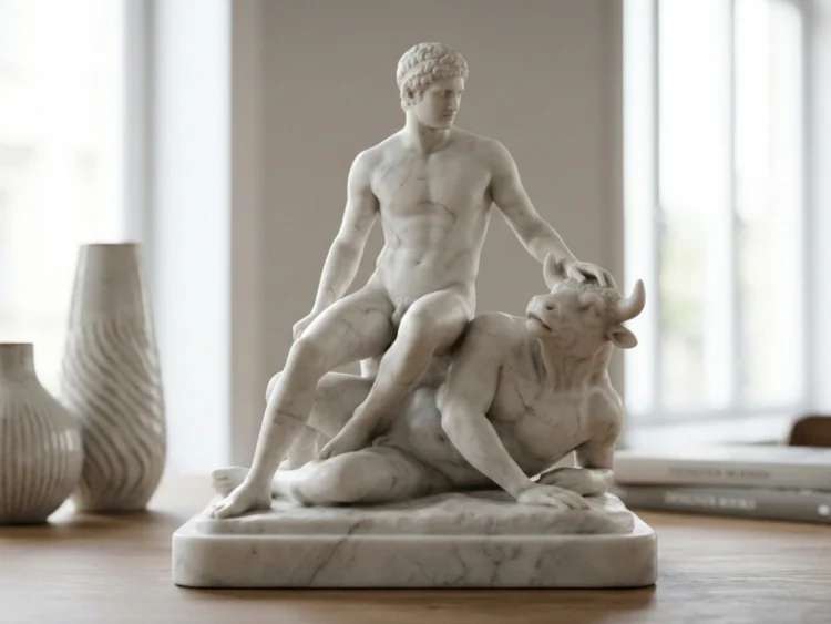 Theseus ve Minotor (Theseus and the Minotaur) Heykeli