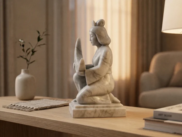 Tsukuyomi Heykeli – Soğuk Döküm Mermer (Japon Mitolojisi)