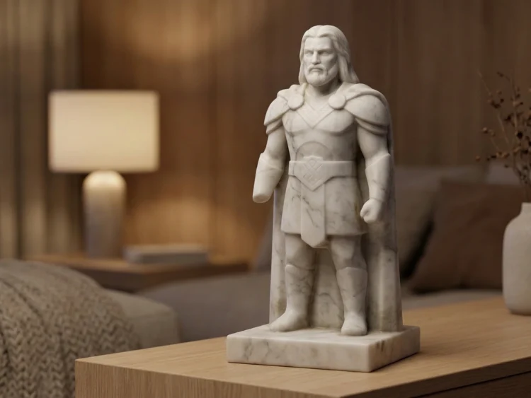 Tyr Heykeli – Soğuk Döküm Mermer (İskandinav Mitolojisi)