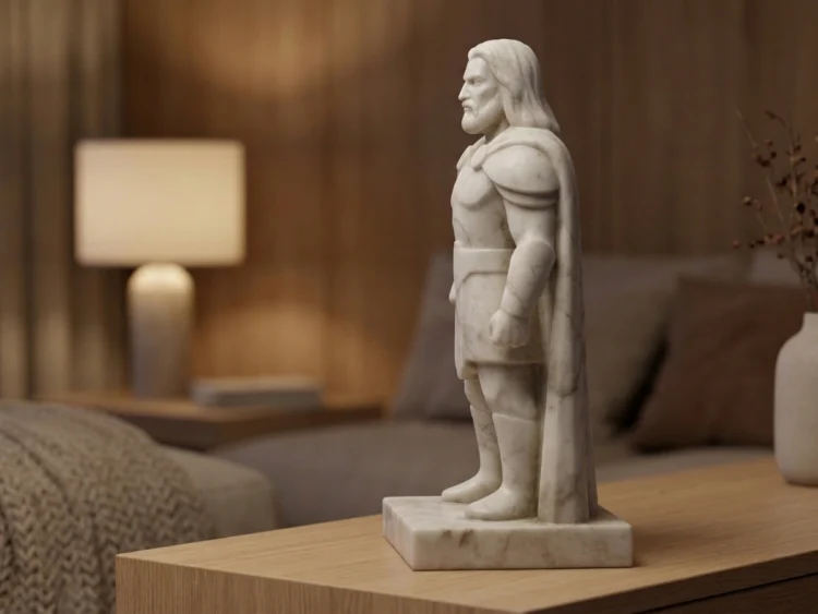 Tyr Heykeli – Soğuk Döküm Mermer (İskandinav Mitolojisi)