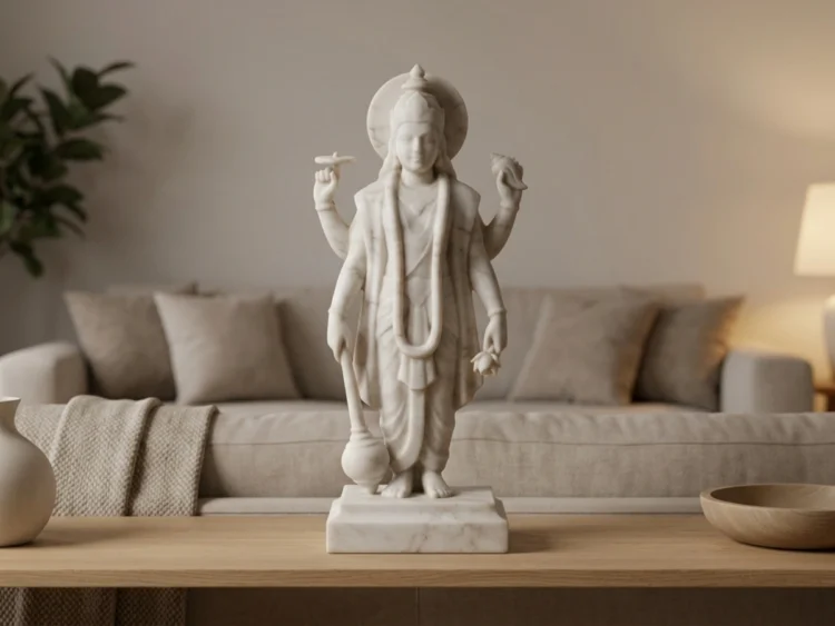 Vishnu Heykeli – Soğuk Döküm Mermer (Hindu Mitolojisi)