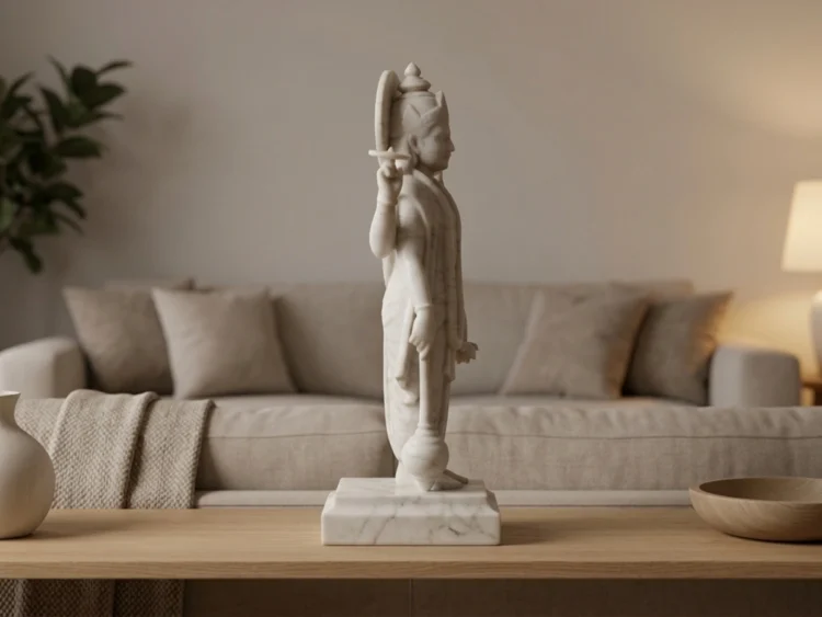 Vishnu Heykeli – Soğuk Döküm Mermer (Hindu Mitolojisi)