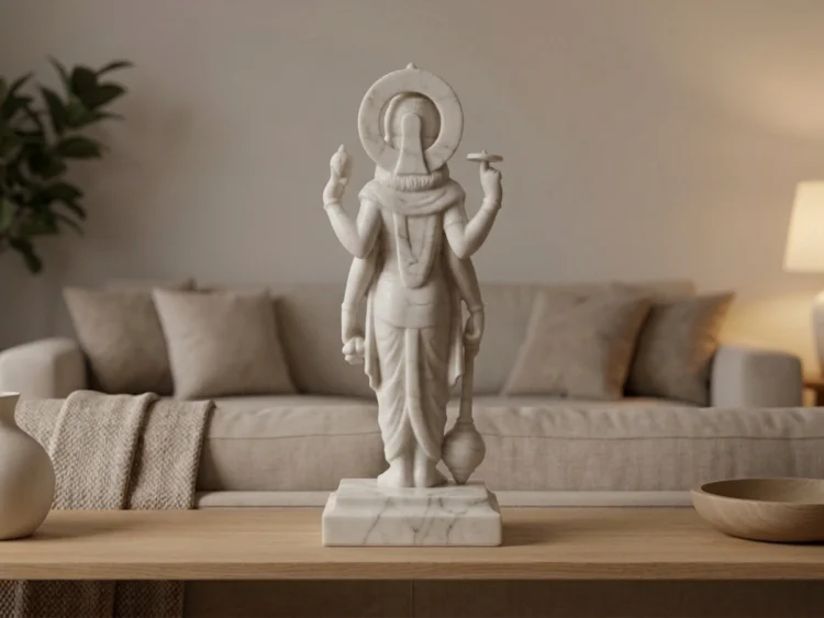 Vishnu Heykeli – Soğuk Döküm Mermer (Hindu Mitolojisi)
